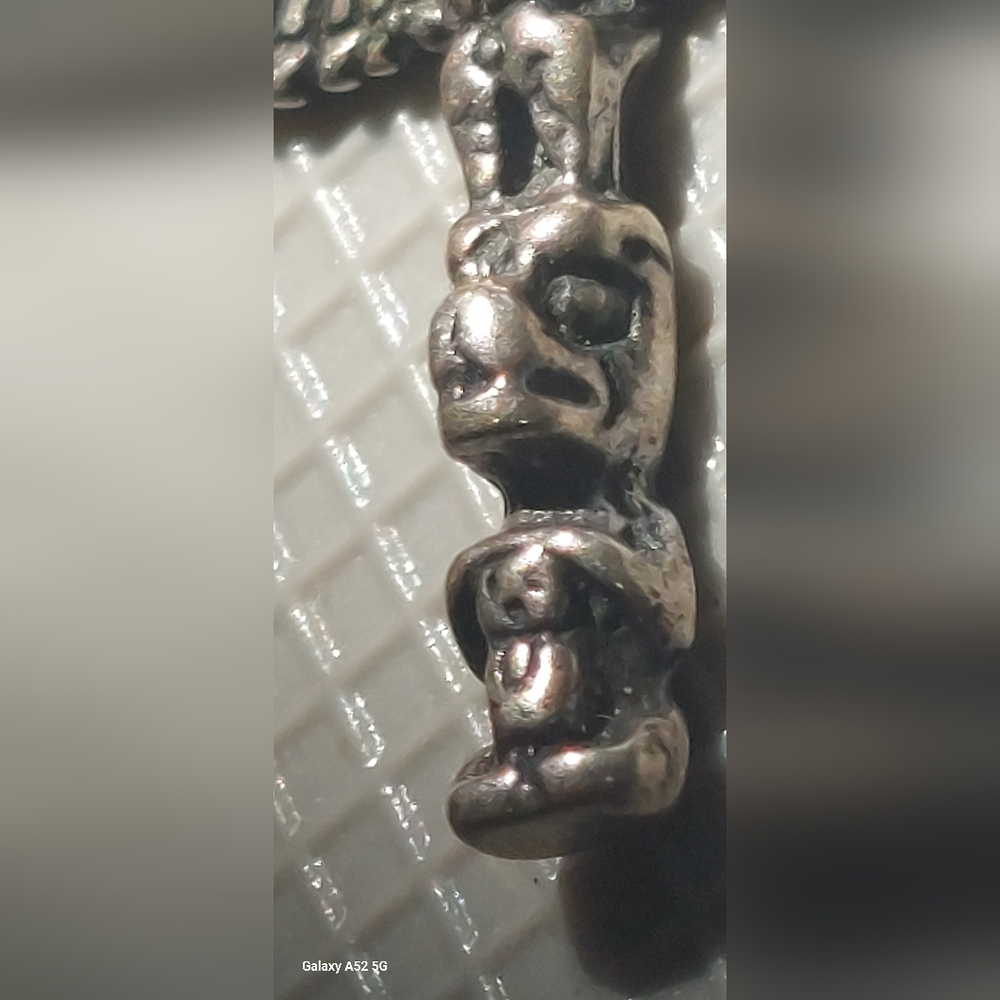 Totem pole charm on sterling chain native - Picture 8 of 13